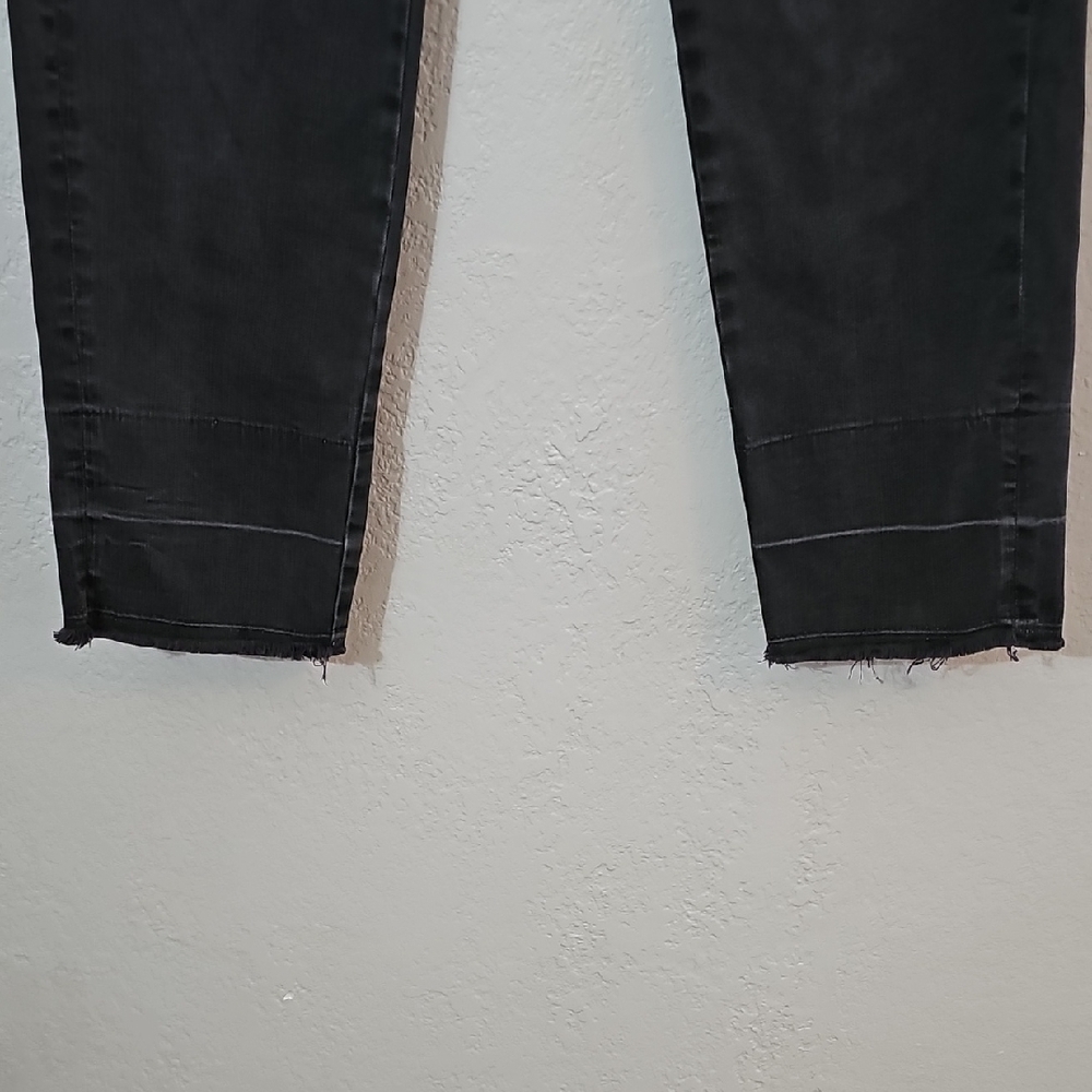 Frame Denim Black Le Nouveau Straight Ankle Jeans Womens 27 Stretchy High Rise - Picture 3 of 9
